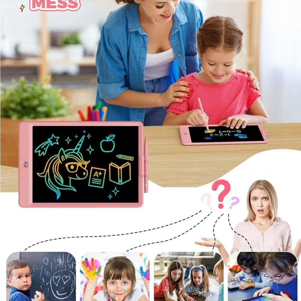 NEW KOKODI 10 Inch LCD Writing Tablet w Anti-Lost Stylus, Erasable Doodl…
